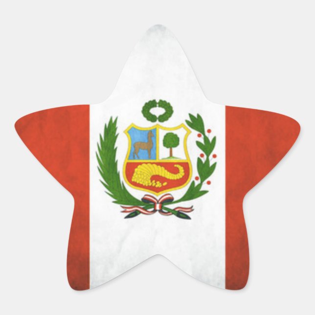 Adesito Estrela Bandeira Nacional do Peru (Frente)