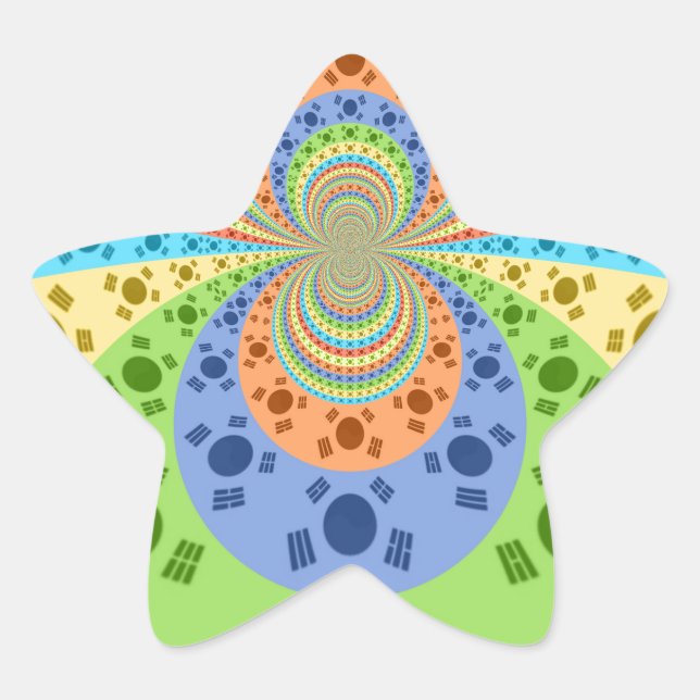 Adesito Estrela Bandeira Sul-Coreana Inspirou Abstrato Art Impress (Frente)