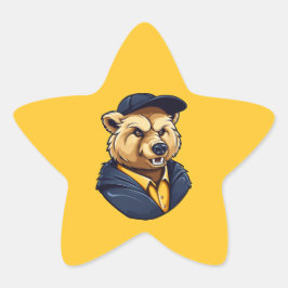 Adesito Estrela Bear Mascot | Azul e Dourado - Equipe da Escola
