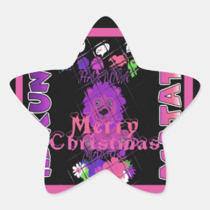 Adesito Estrela Bebê rosa Belo Feliz Natal Hakuna Matata