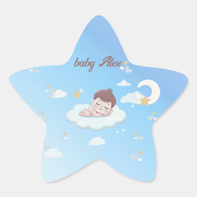 Adesito Estrela Bebês personalizados - Sonho e personalizável (Frente)