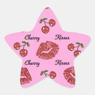 Adesito Estrela Beijos de Cereja Rockabilly RAB em Rosa