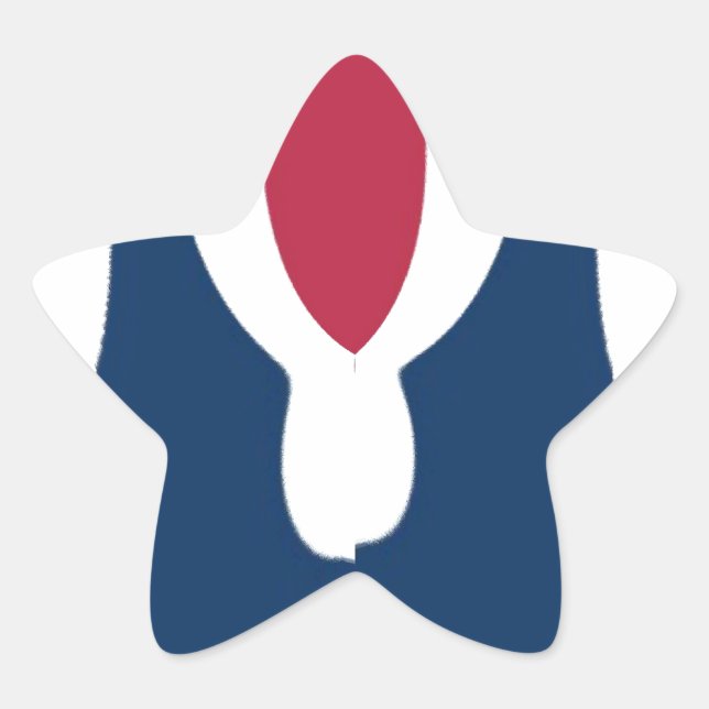 Adesito Estrela Belo Abstrato de cor vermelho, branco, azul de tex (Frente)