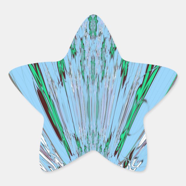 Adesito Estrela Belo Aqua Azul Azul Incrível Arte Floral (Frente)