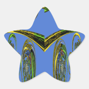 Adesito Estrela Belo design de pássaros azuis iridescentes