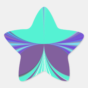 Adesito Estrela Belo e espantoso Design de padrão ciano roxo