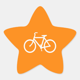 Adesito Estrela Bicicleta branca e alaranjada