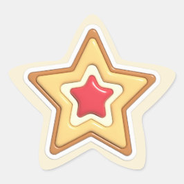 Adesito Estrela Biscoito Estrela de Natal 3D