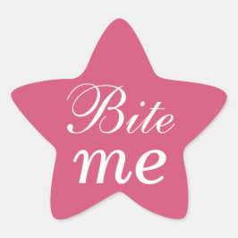 Adesito Estrela Bite Me Star Sticker - Rosa