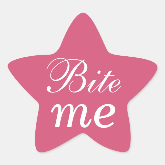 Adesito Estrela Bite Me Star Sticker - Rosa (Frente)