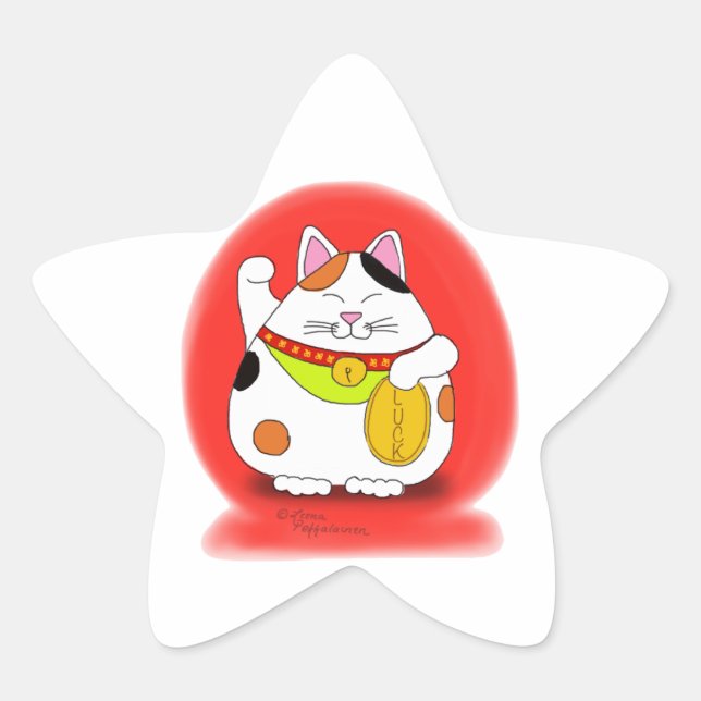 Adesito Estrela Boa sorte Maneki Neko (Frente)