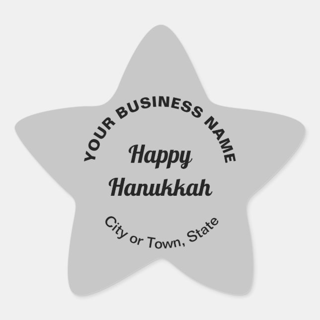 Adesito Estrela Boas saudações do Hanukkah na Cinza Star Sticker (Frente)