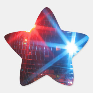 Adesito Estrela Bola de giro do disco do espelho com lasers