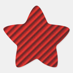 Adesito Estrela Bola Vermelha com Design Abstrato de Linhas Pretas