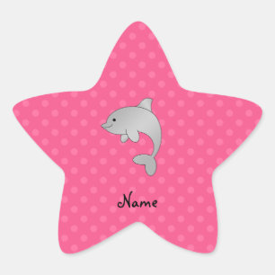 Adesito Estrela Bolinhas conhecidas personalizadas do rosa do