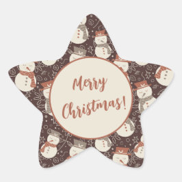 Adesito Estrela Bonecos de neve descontraídos - Feliz Natal! verme