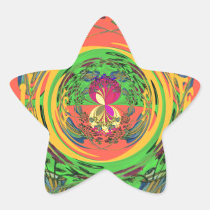 Adesito Estrela Bonita e Bonita Impressão de Arte Floral