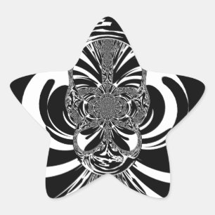 Adesito Estrela Bonita e espantosa Impressão branca