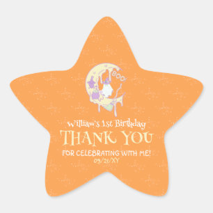 Adesito Estrela Bonita Lua Fantasma Spooky Um primeiro aniversario