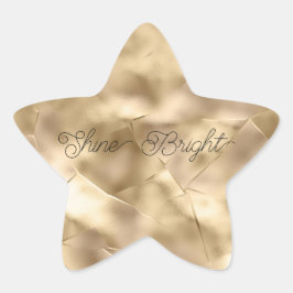 Adesito Estrela Bonito Vidro Dourado Elegante