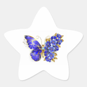 Adesito Estrela Borboleta Safira Flor