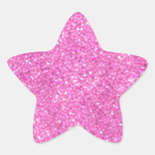 Adesito Estrela Brilho de Lantejoulas Rosa