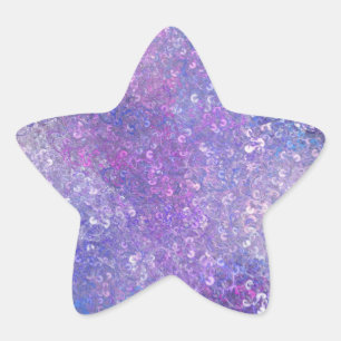 Adesito Estrela Brilho de Lantejoulas Rosa e Roxo