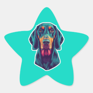 Adesito Estrela Brilho Leal – Bluetick Coonhound Pop Art Vibrante
