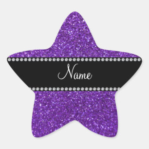 Adesito Estrela Brilho roxo conhecido personalizado