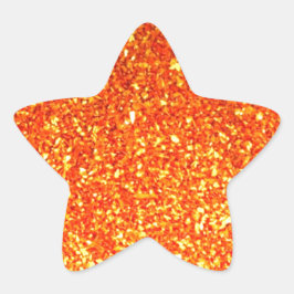 Adesito Estrela Brilho sparkly alaranjado