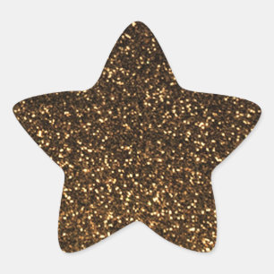 Adesito Estrela Brilho sparkly do ouro preto