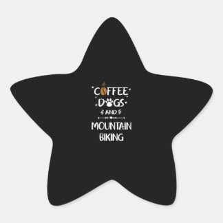Adesito Estrela Cães de café e bicicleta de descida