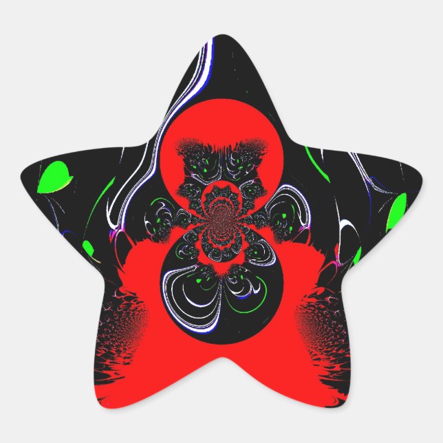 Adesito Estrela Caleidoscópio Fluid Art Impressão (Frente)