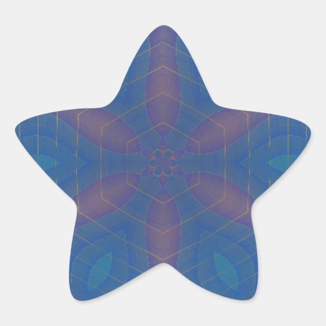 Adesito Estrela Caleidoscópio Quase Hexagonal Mandala (Frente)