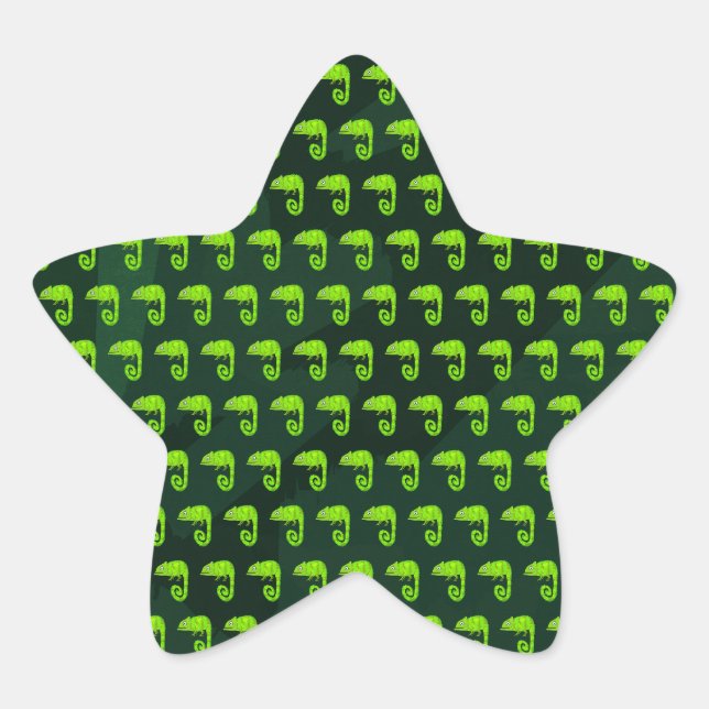 Adesito Estrela Camaleão verde fofo (Frente)