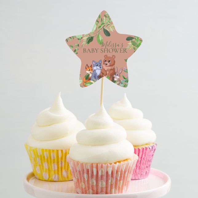 Adesito Estrela Campos de cupcake de bebês da floresta florestal (Criador carregado)
