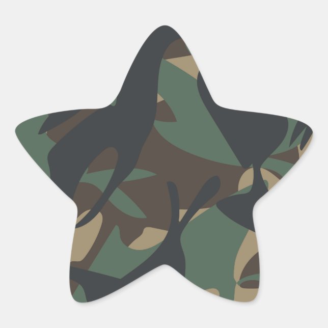Adesito Estrela Camuflagem Woodland (Frente)