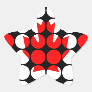 Adesito Estrela Canadá Na moda Girly Chic Bolinhas Canada Flag