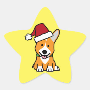 Adesito Estrela Cãozinho de Corgi Pembroke Welsh Natal Chapéu Sant