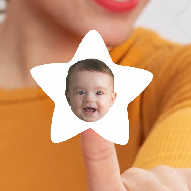 Adesito Estrela Cara de bebê personalizada, fotografia personaliza (Criador carregado)