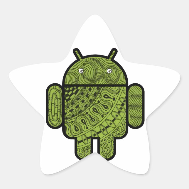 Adesito Estrela Caractere de porta Pancho para robô Android™ (Frente)