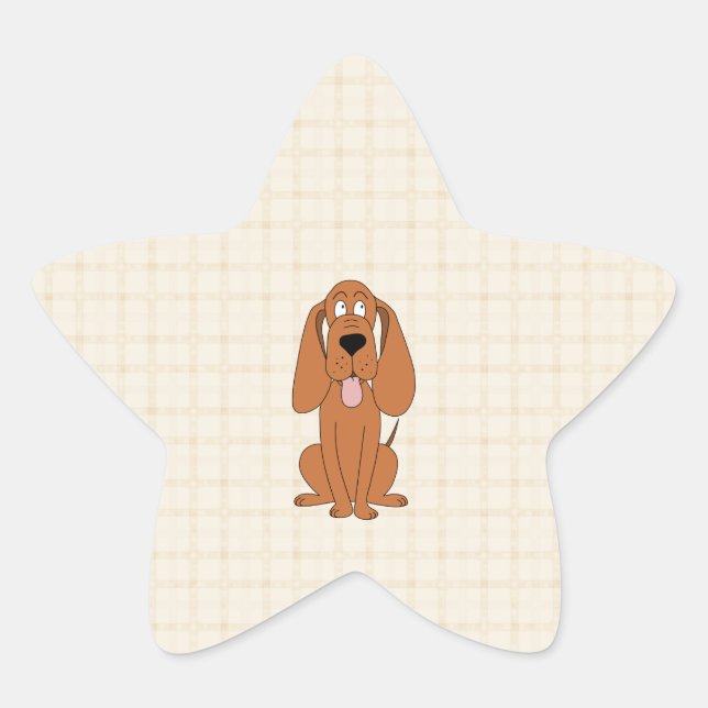 Adesito Estrela Cartoon Brown Dog. Hound. (Frente)
