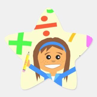 Adesito Estrela Cartoon da Math Girl