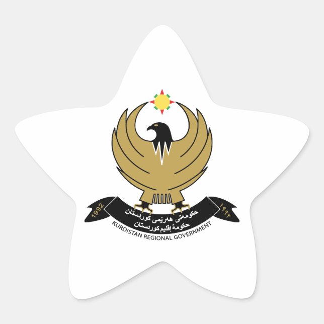Adesito Estrela Casaco de Armas do Curdistão (Frente)