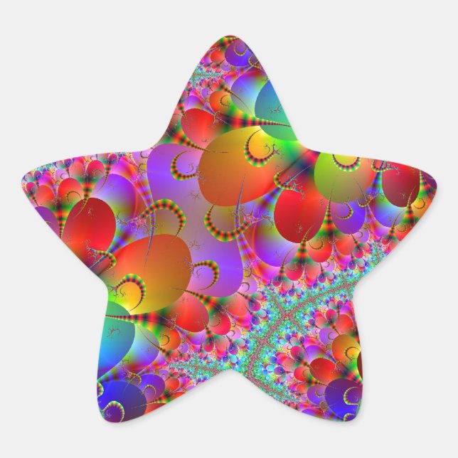 Adesito Estrela Caudas de Peacocks vibrantes (Frente)