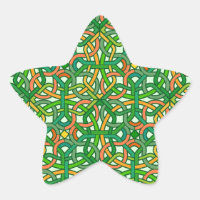 Celtic Knot Irish Braid Padrão Verde Bonito