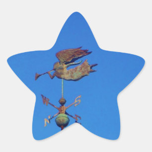 Adesito Estrela Céu azul brilhante de aleta de tempo do anjo