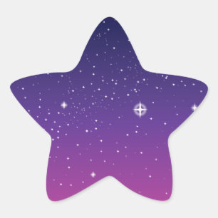 Adesito Estrela Céu nocturno estrelado roxo escuro