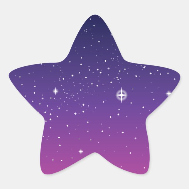 Adesito Estrela Céu Noturno Estrelado Roxo Escuro (Frente)
