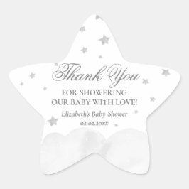 Adesito Estrela Chá de fraldas De Pequena Estrela Obrigado Star St